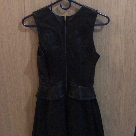 Tracy Reese Leather Peplum Cocktail Dress - Picture 4 of 6